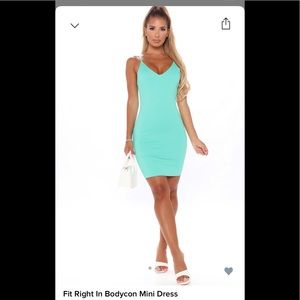 Fit right in body con mini dress